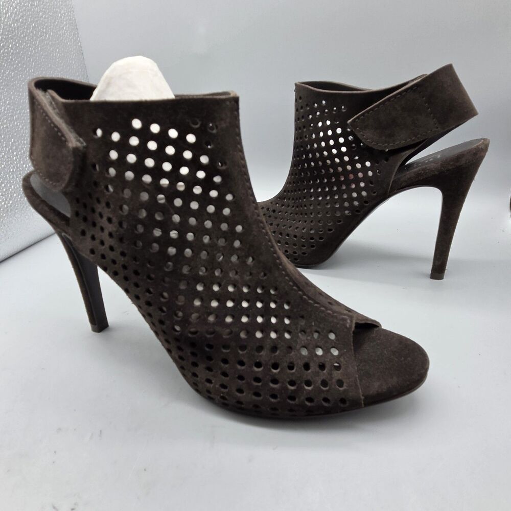 Pedro Garcia Women Heels Sandals shoes brown Suede open toe Sz EU 40 US 10 NEW